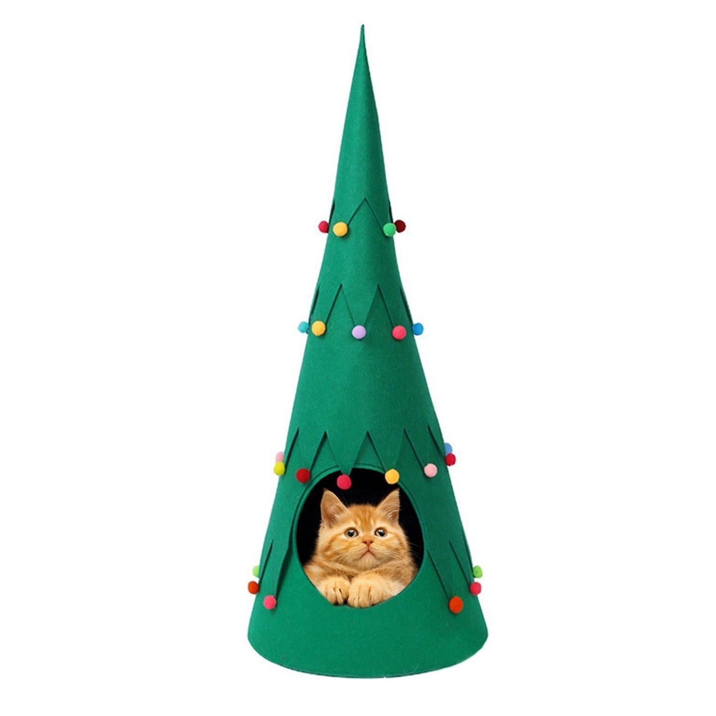 Christmas Tree Shape Cat Warm Nest