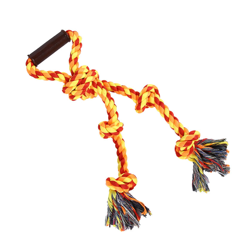 Interactive Woven Tug of War Dog Rope Toy