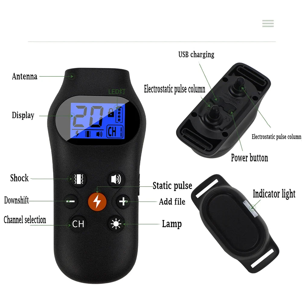 800M 5 Dogs Waterproof Training Collar