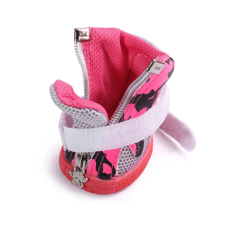 Soft Leather Reflective Small Dog Shoes