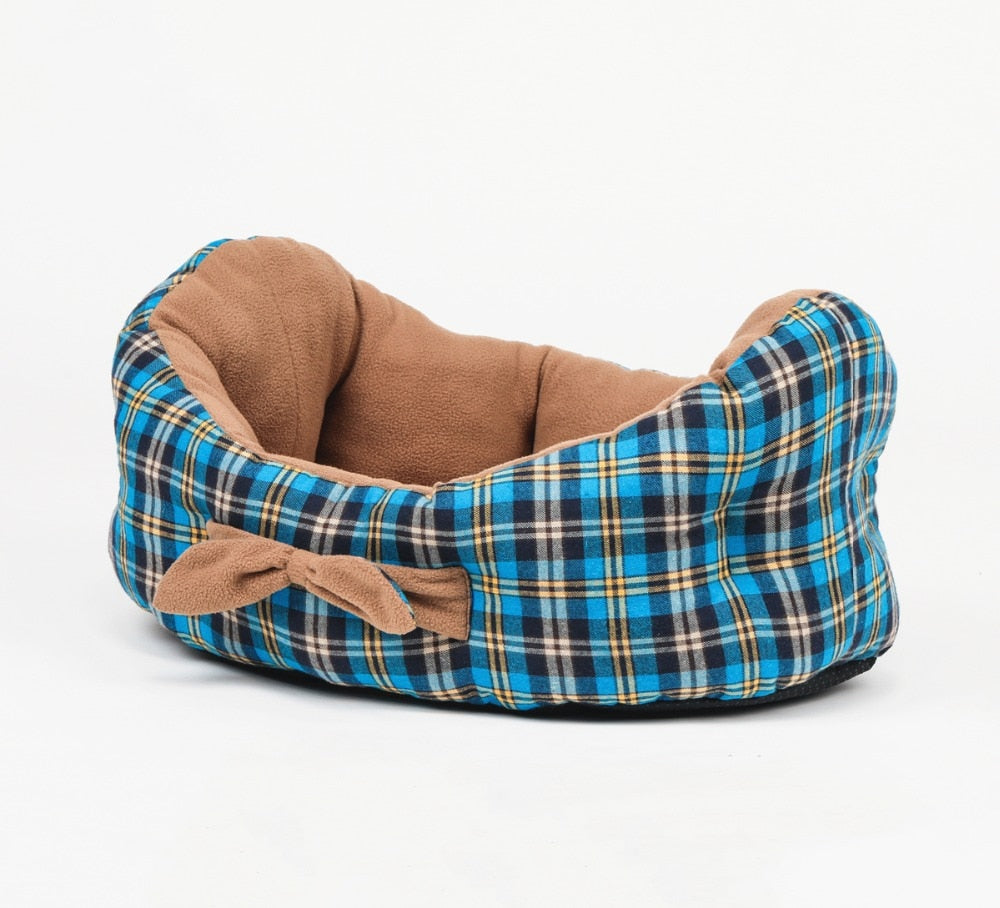 Cradle Shape Tartan Dog Bed