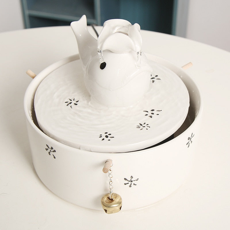 Cute Ceramic Pet Water Fountain