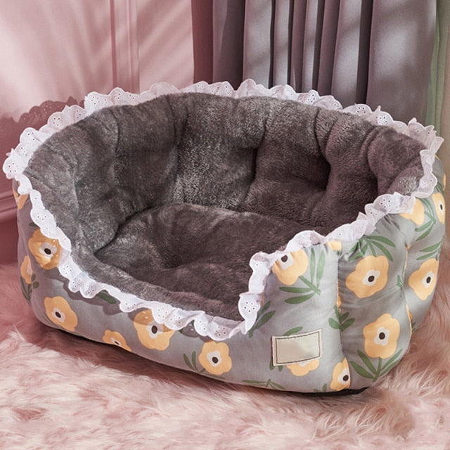 Luxury Flower Lace Dog Bed