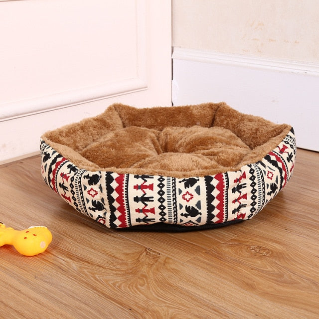 Designer Fluffy Winter Calming Dog Bed