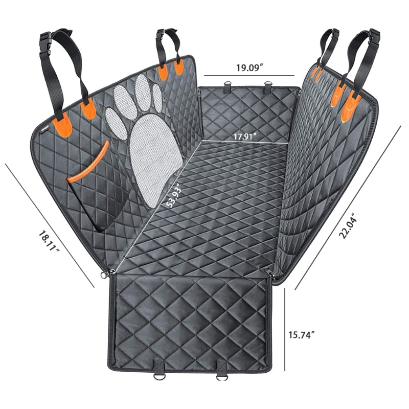 Luxury Dog Car Seat Cover With Mesh Window