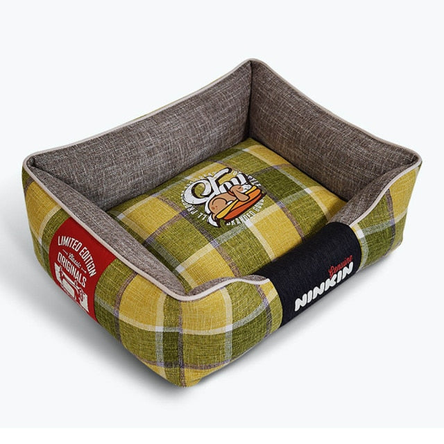 Dog Plaid Comfy Sofa Bed