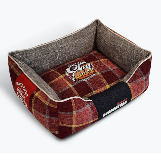 Dog Plaid Comfy Sofa Bed