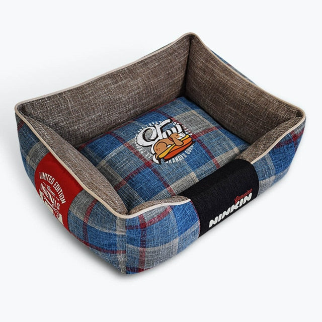 Dog Plaid Comfy Sofa Bed