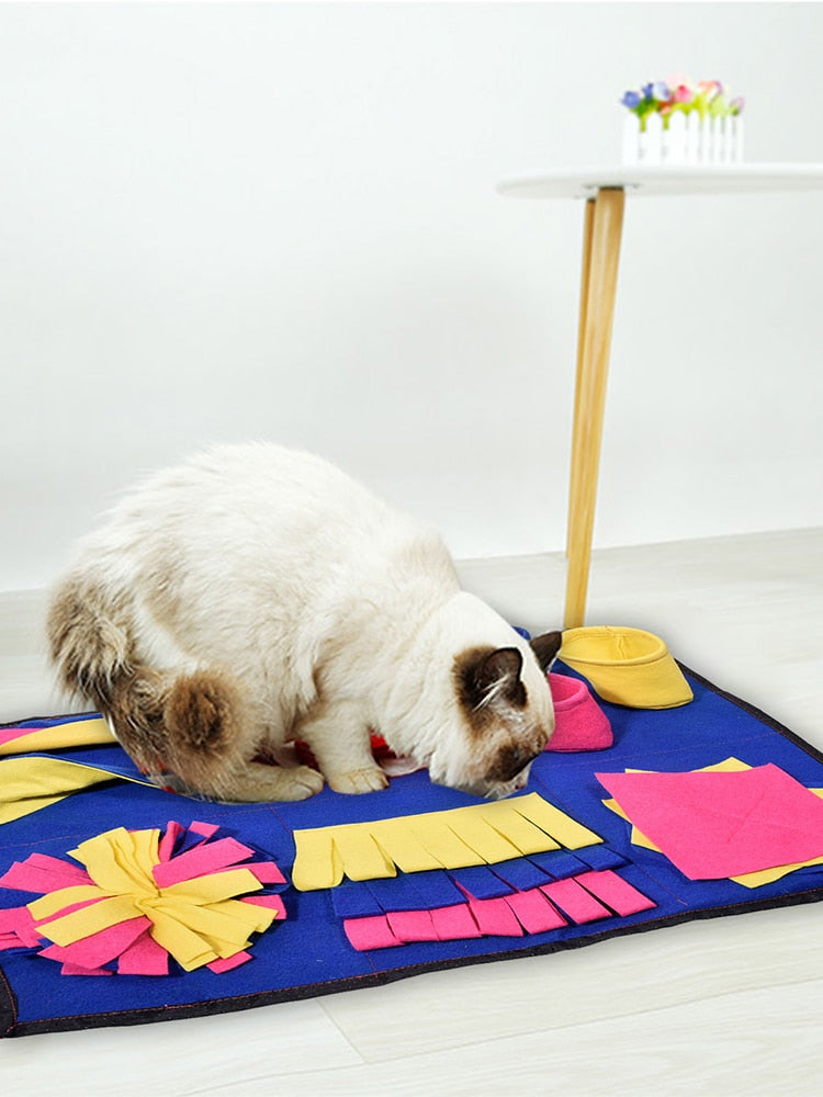 Flannel Dog Puzzle Snuffle Mat