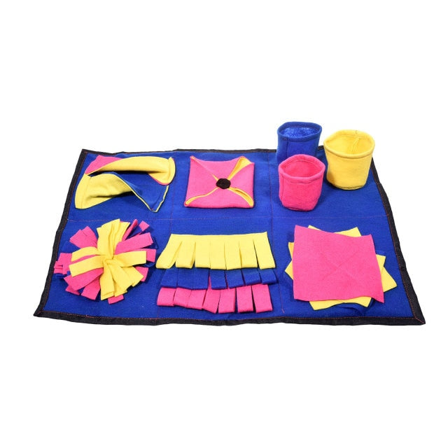 Flannel Dog Puzzle Snuffle Mat