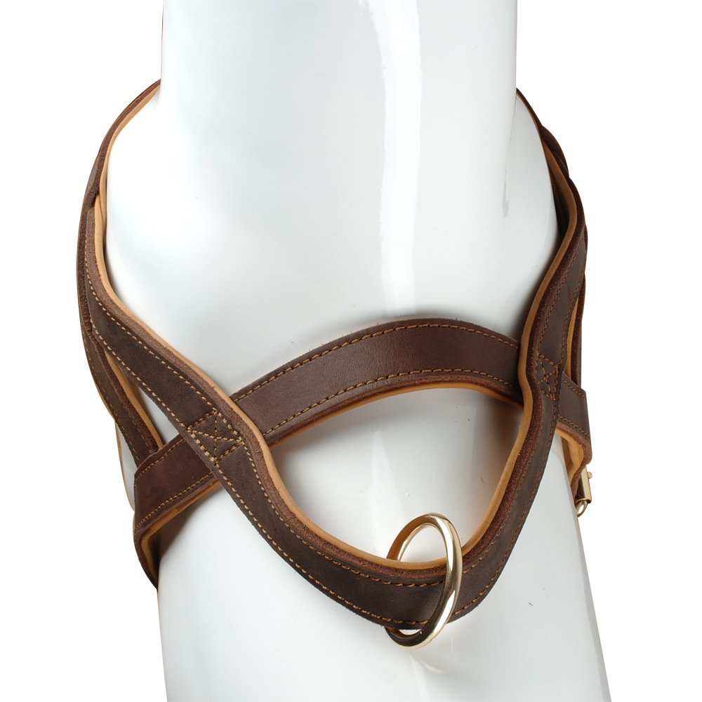 Genuine Leather No Pull Dog Harness