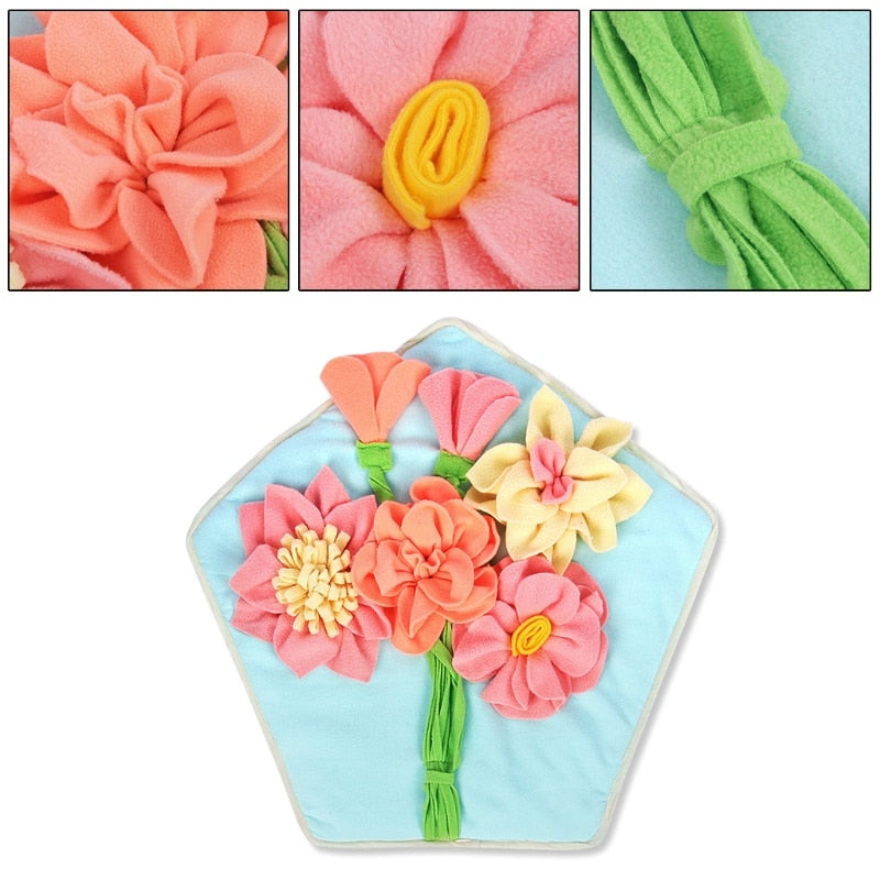 Pet Dog Pentagon Flower Snuffle Mat