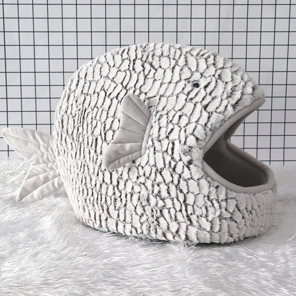 Fish Shape Cat Warm Soft Bed