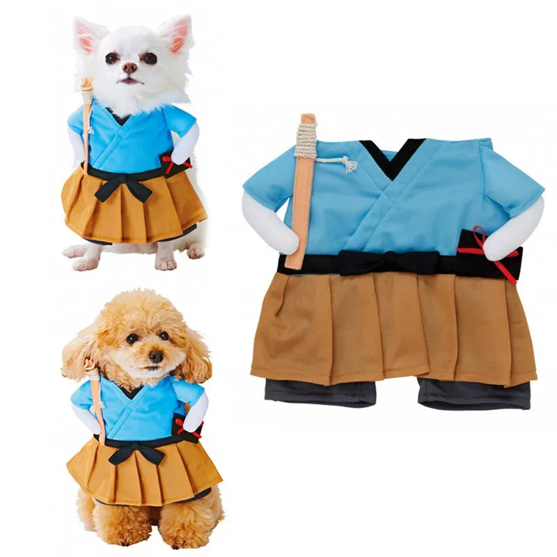 Funny Samurai Pet Halloween Costume