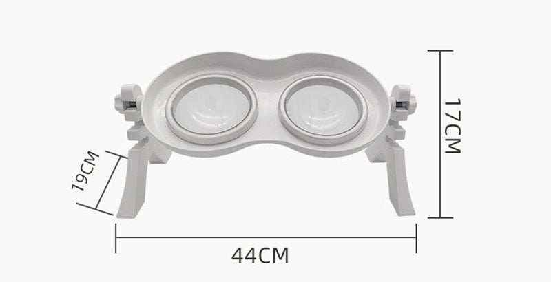 Adjustable Elevated Tilted Dog Bowls