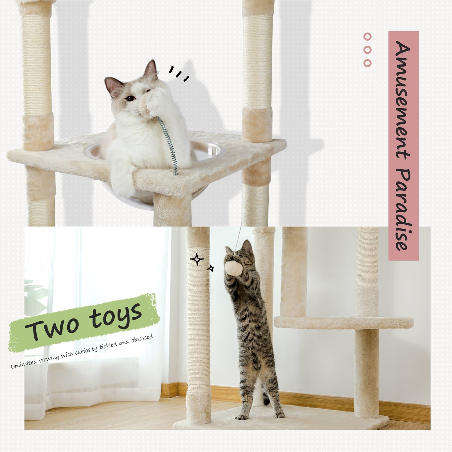 Luxury Multi Layer Tall Cat Tree Tower