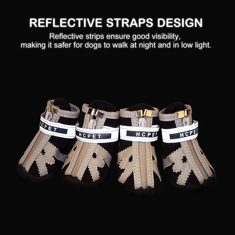 Soft Fleece Durable Winter Dog Shoes