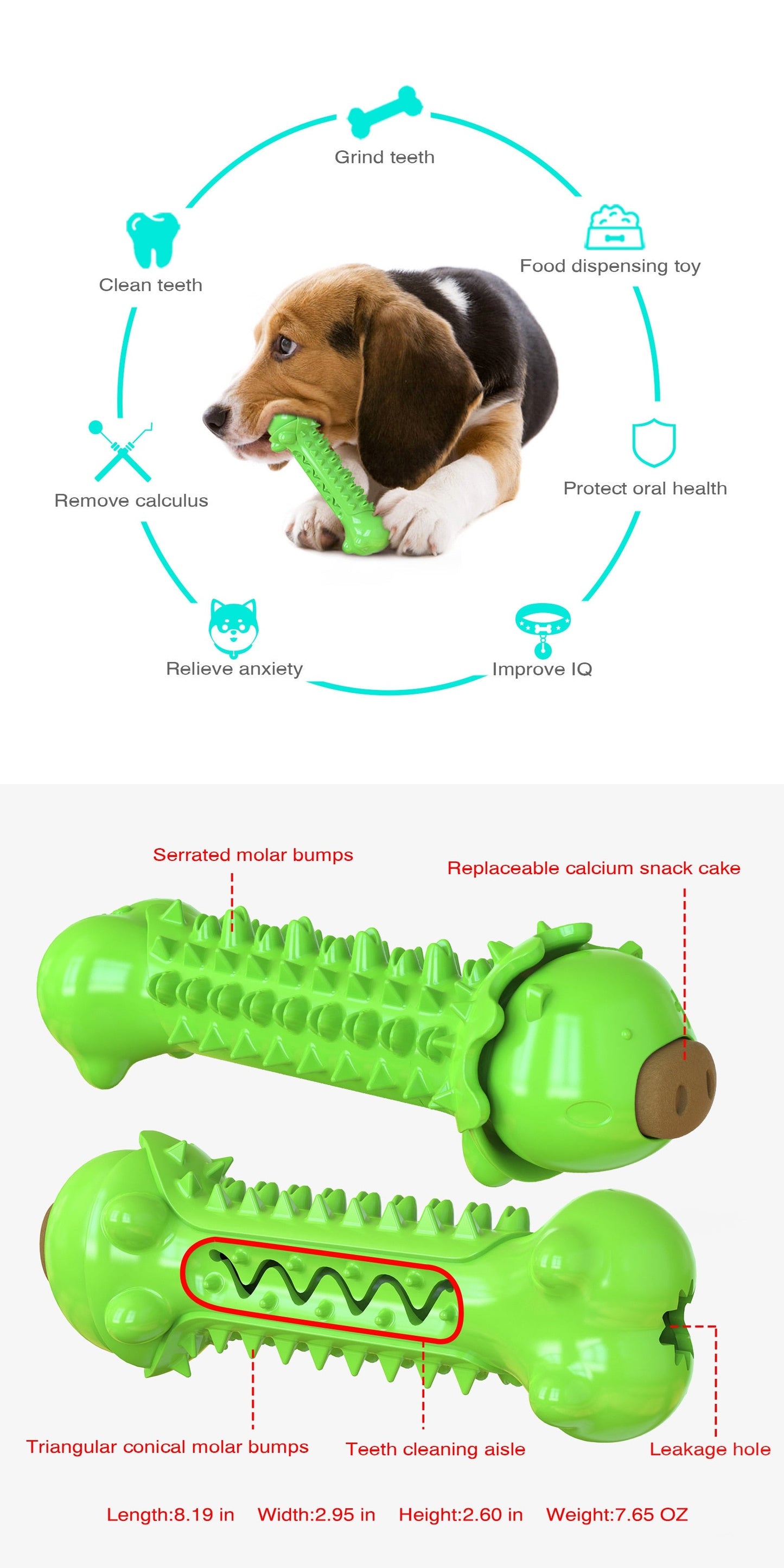 Indestructible Tough Rubber Dog Toy