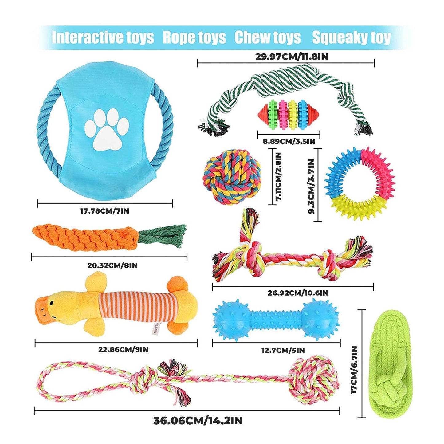 Interactive 11 Piece Dog Fun Toy Combo Pack