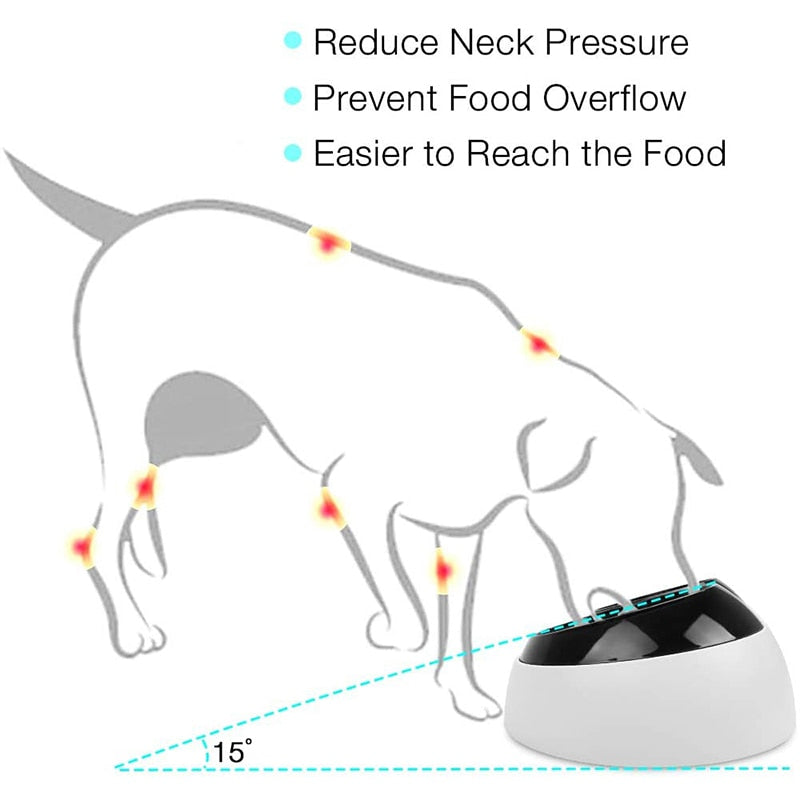 Safe Slanted Durable Dog Bowl