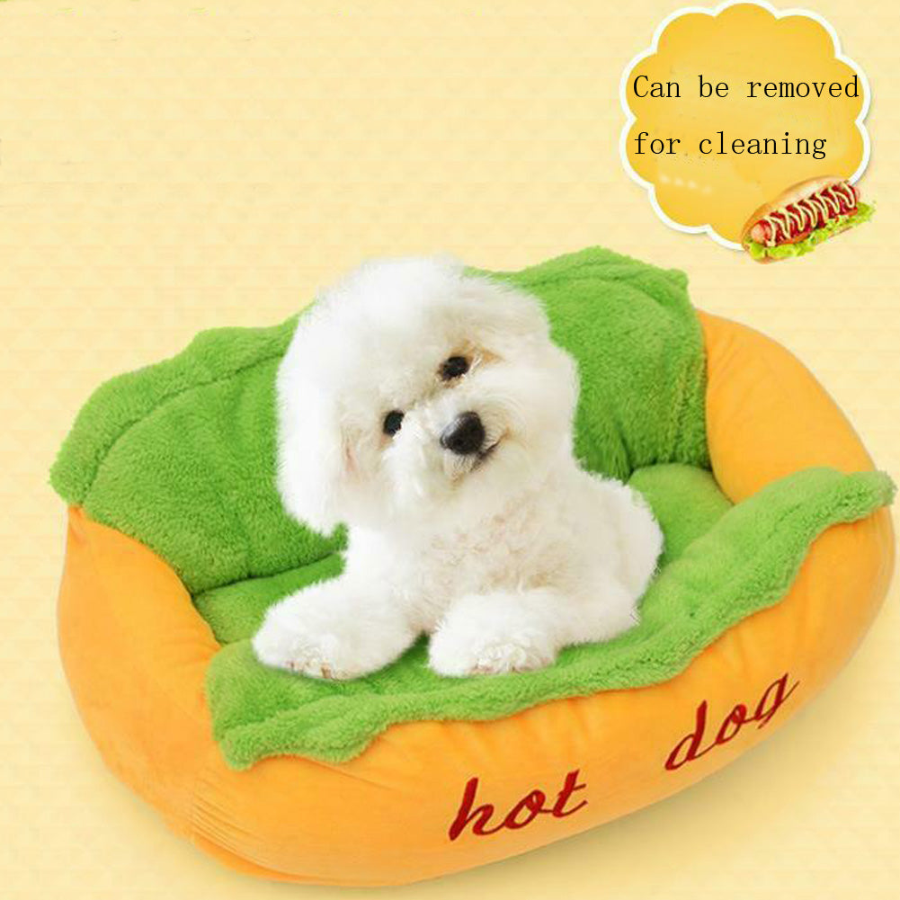 Funny Hot Dog Cozy Bed