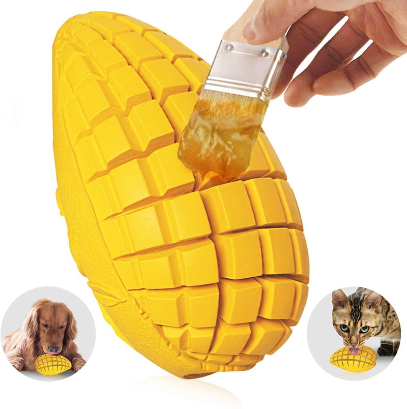 Indestructible Mango Dog Food Dispenser Toy