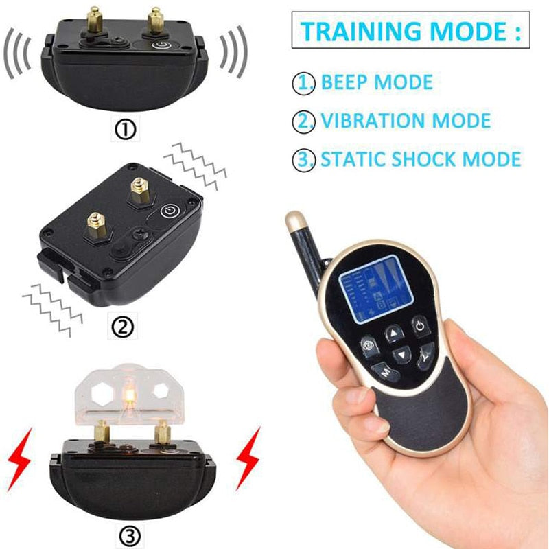 300m Dog Training Collar With Beep Vibration