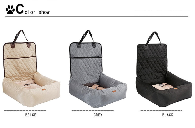 Luxury Dog Travel Car Seat Bed