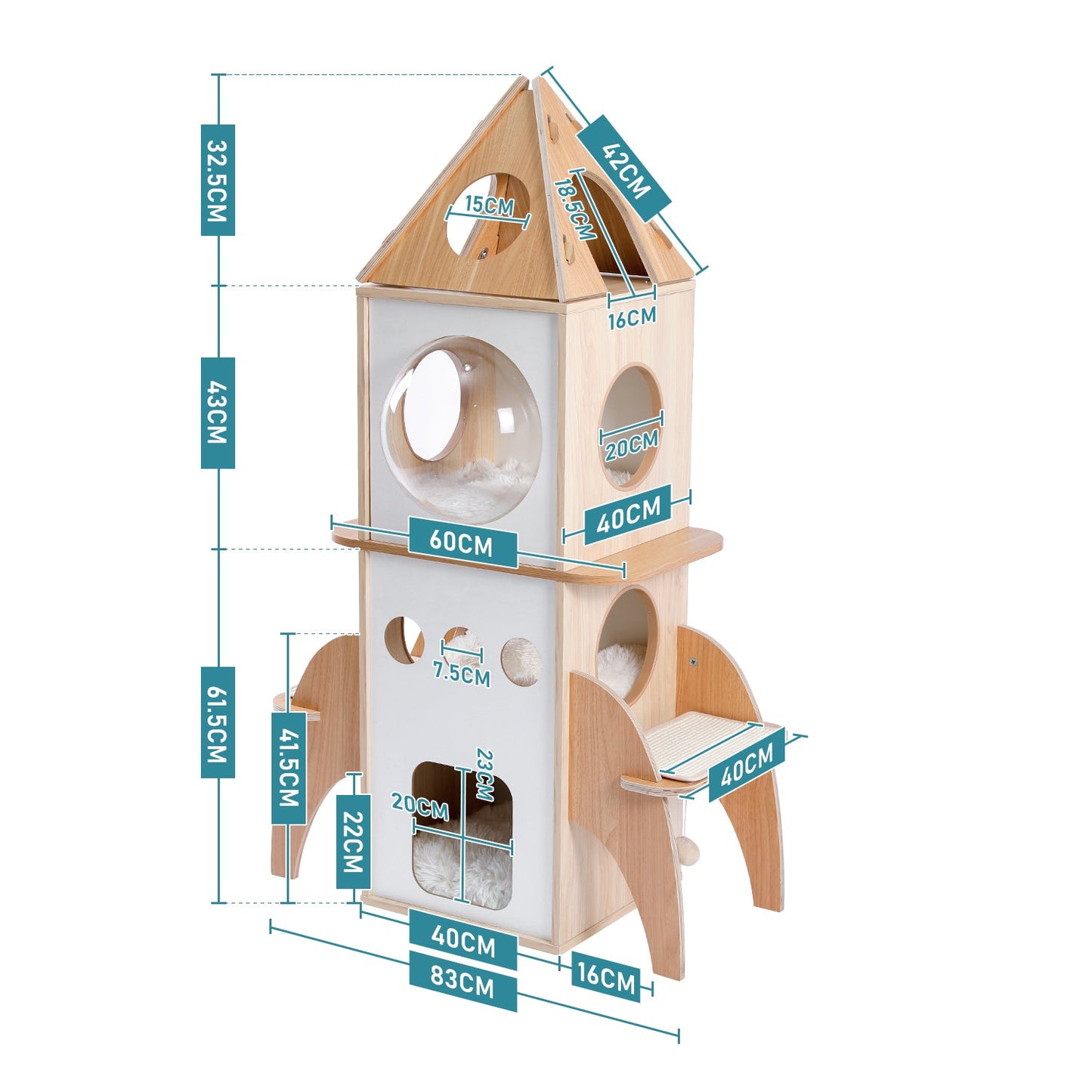 Luxury Cat Tree Condo Scratching Post