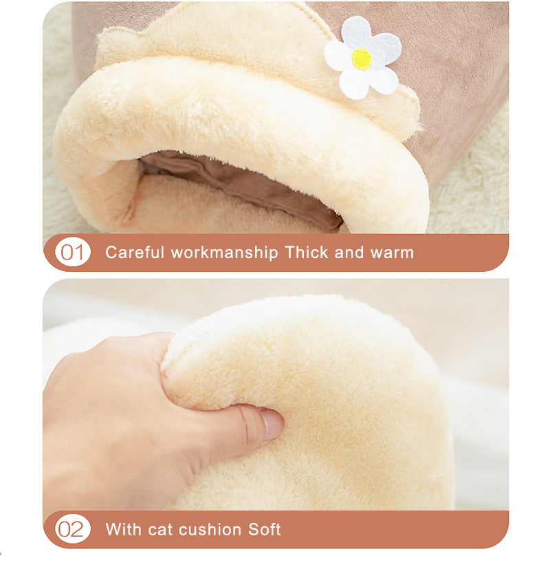 Luxury Winter Soft Plush Cat Bed