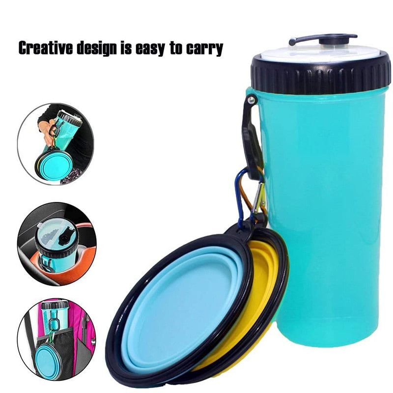 Dual Use Dog Food & Water Bottle