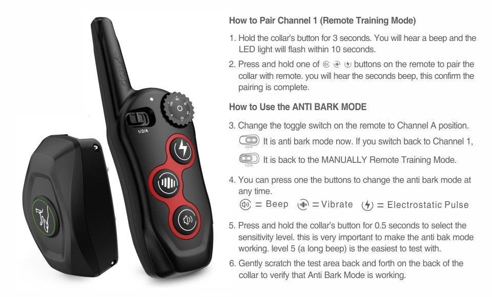 400m Dog Anti Bark Stop Collar