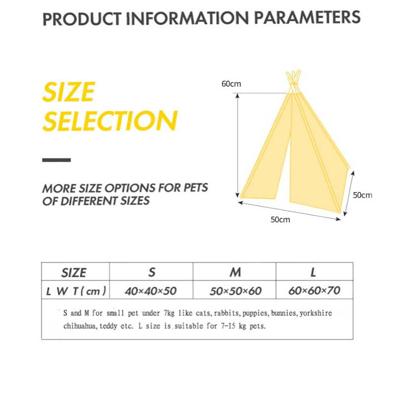 Portable Teepee Pet Tent House