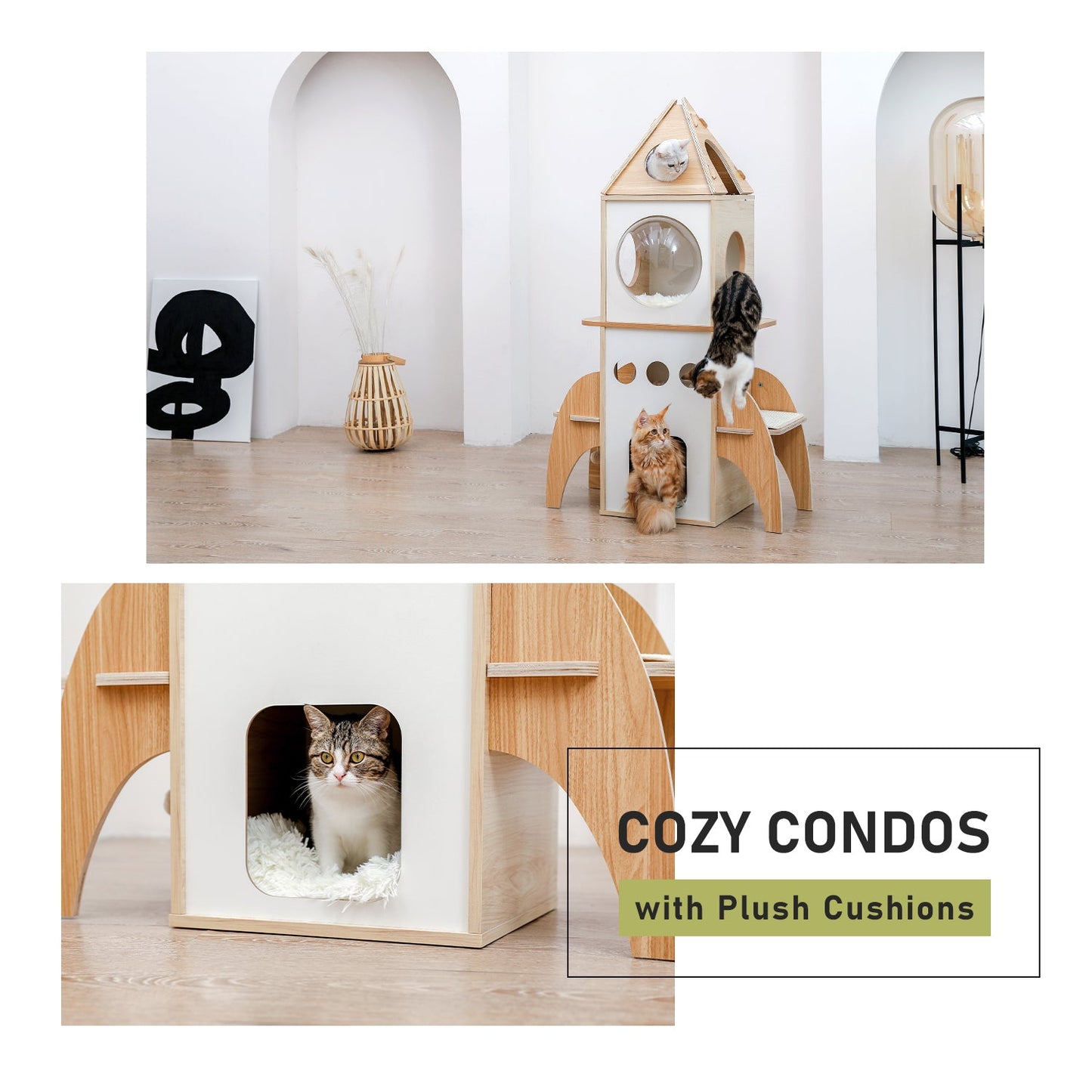 Luxury Cat Tree Condo Scratching Post