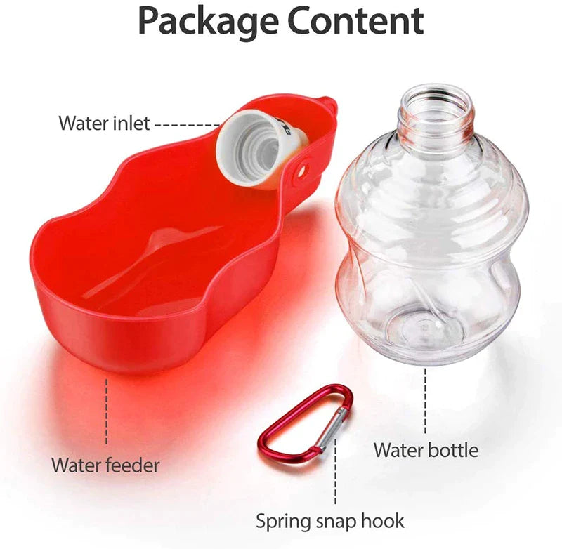 250ml Snap Hook Dog Water Bottle