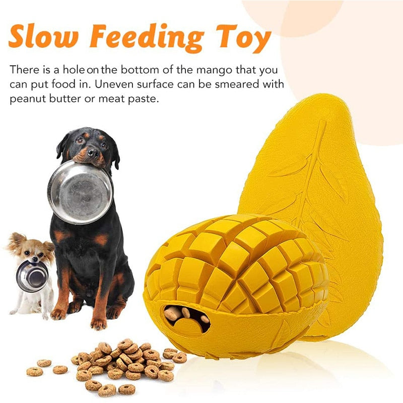 Indestructible Mango Dog Food Dispenser Toy