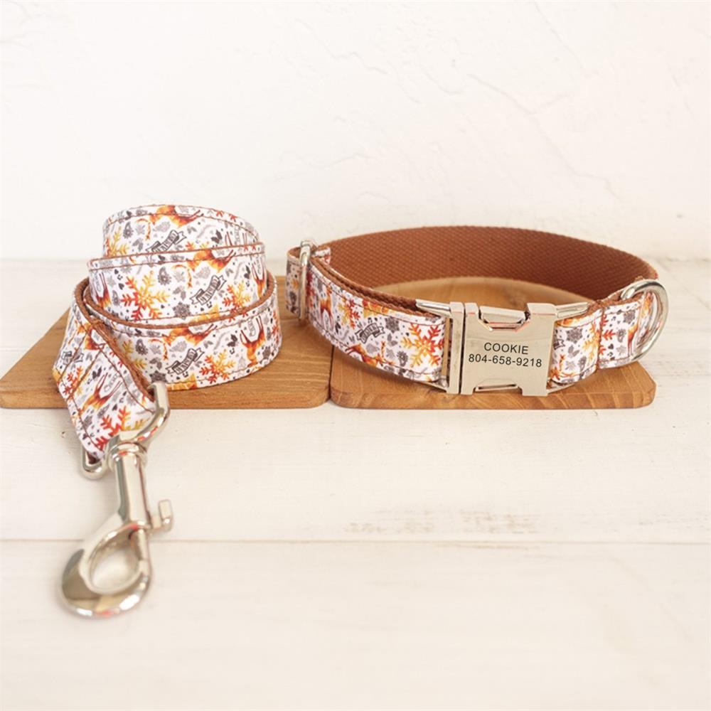 Christmas STAR SNOW Dog Collar
