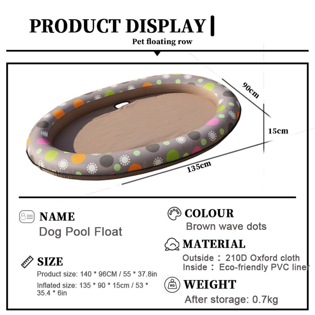 Dog Swimming Pool Inflatable Floating Bed
