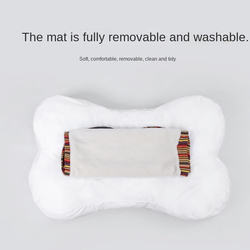 Fluffy Soft Dog Bone Shape Dog Bed