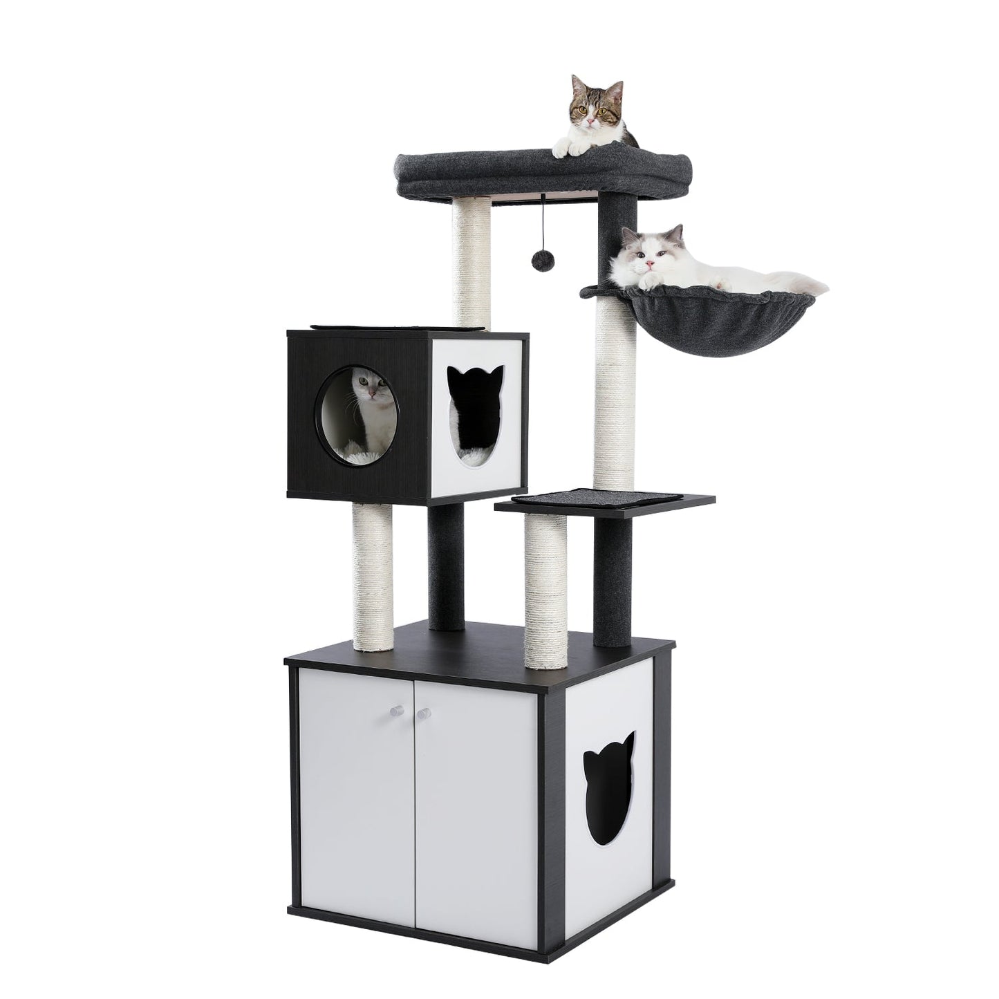 Luxury Cat Tree Tower With Cabinet