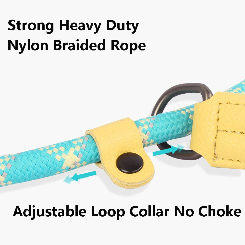 Heavy Duty Reflective Braided Dog Leash