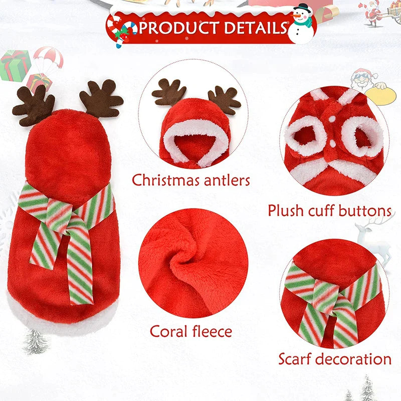 Antlers Scarf Christmas Dog Clothes
