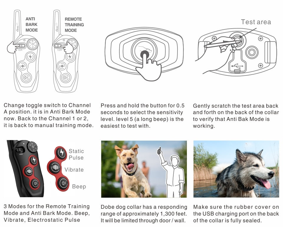 400m Dog Anti Bark Stop Collar
