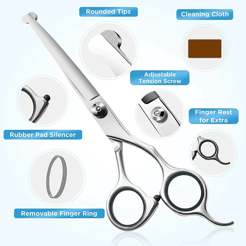 Professional Quality Dog Scissors Grooming Kit