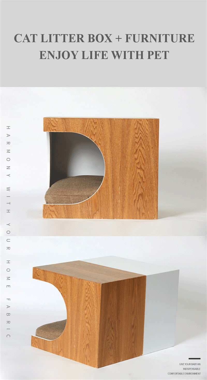 Luxury Solid Wood Cat House