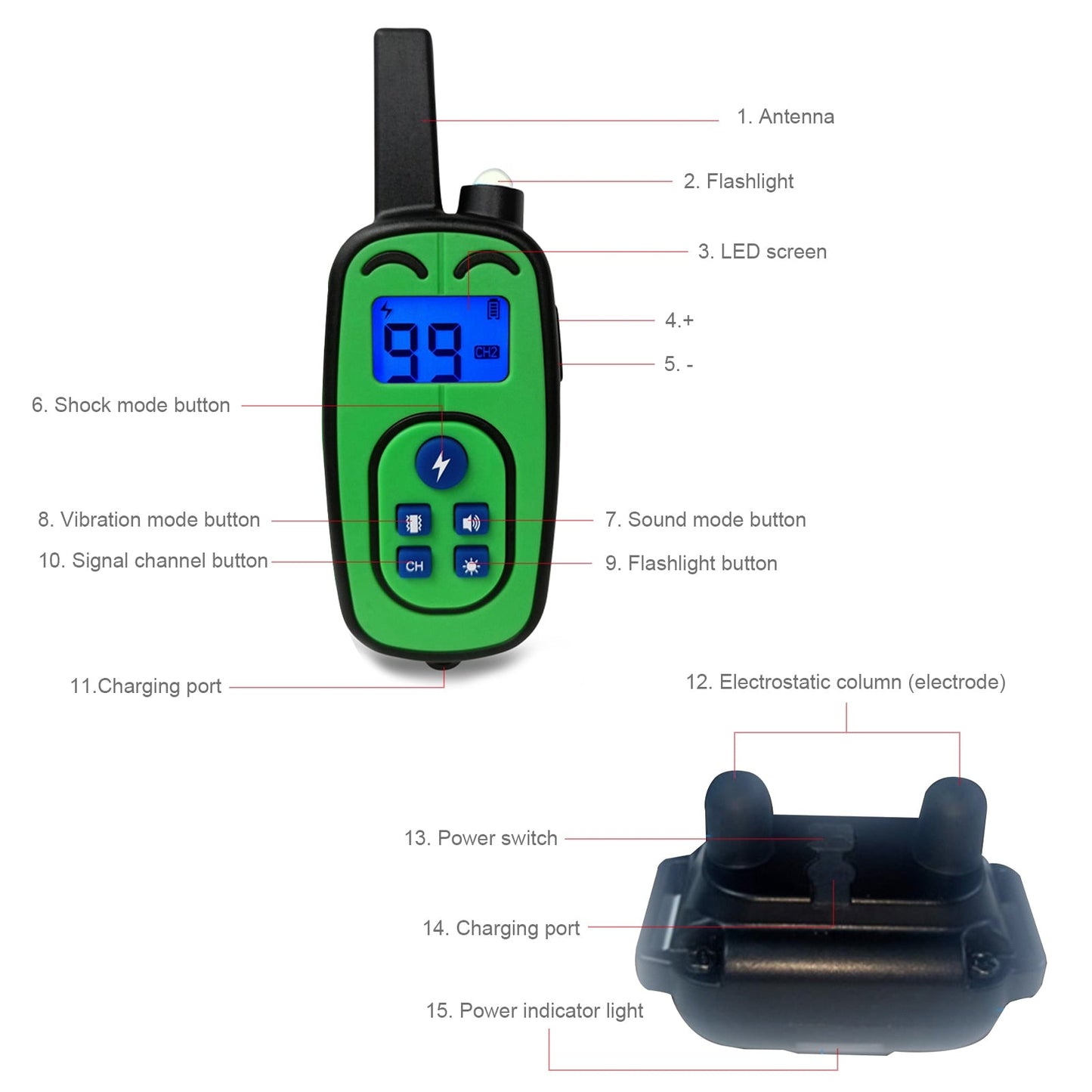 800M Waterproof Dog Training Collar