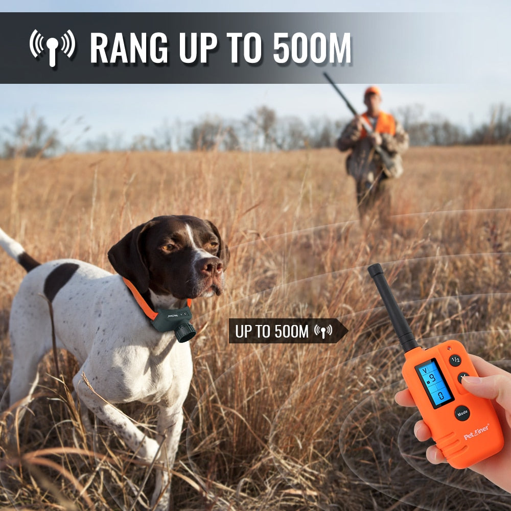 500M Waterproof LCD Dog Training Collar