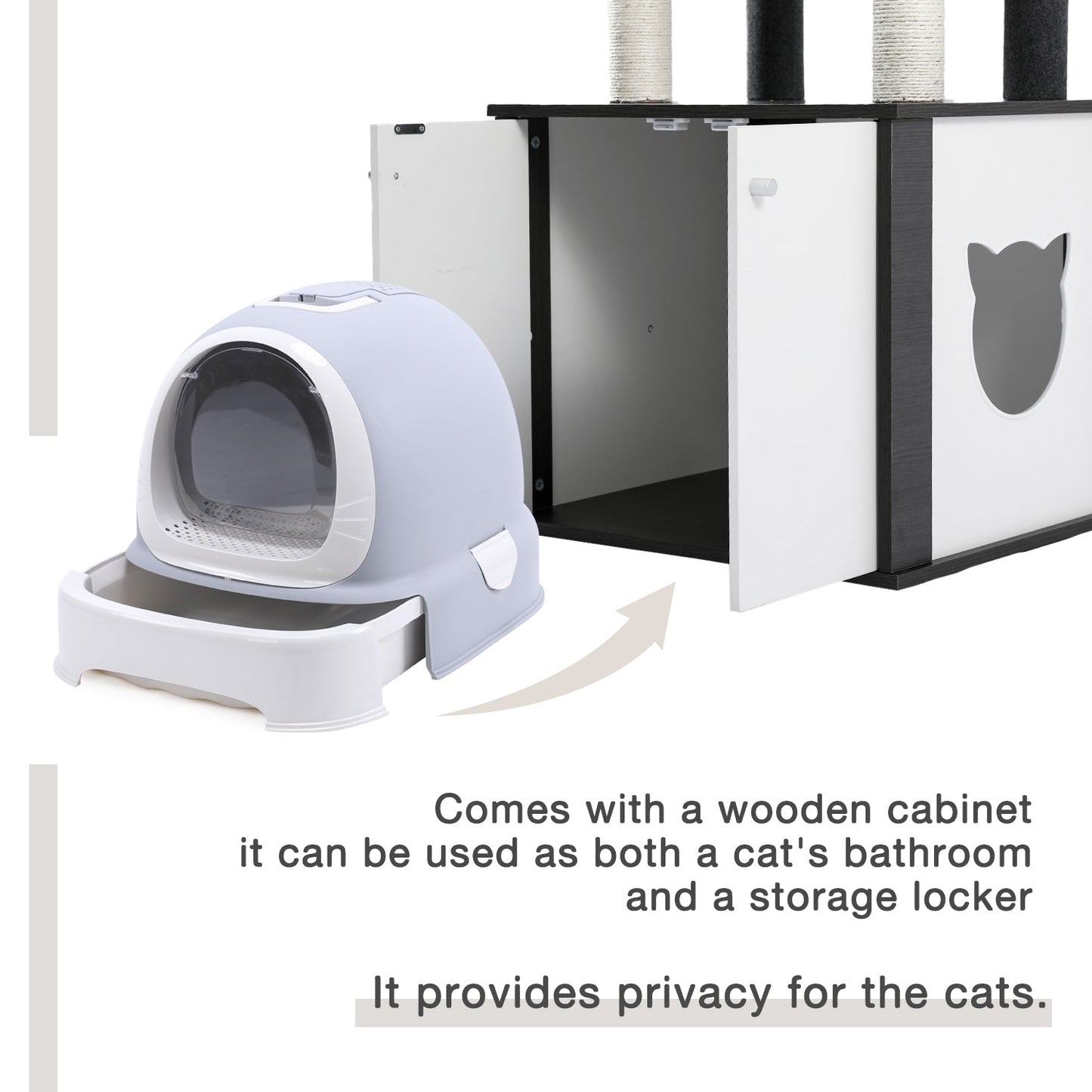 Luxury Cat Tree Tower With Cabinet