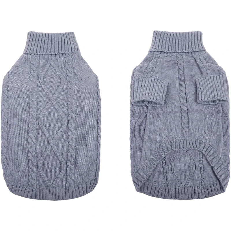 Classic Turtleneck Thick Warm Dog Sweater