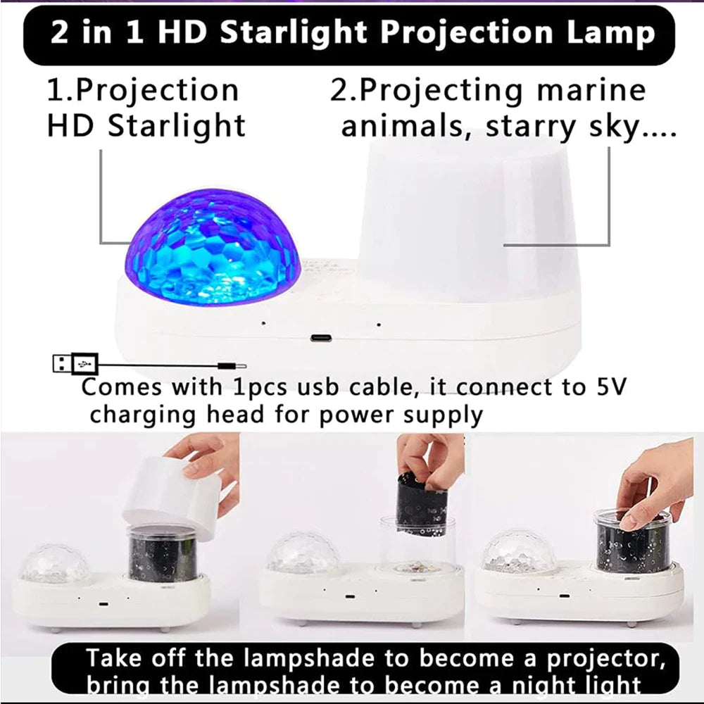 Ocean Rotate 3D Music Night Lamp